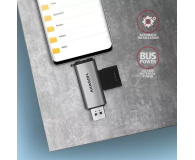 Axagon CRE-SAC, USB-C + USB-A 3.2 - 2-slot SD/microSD, UHS-I - 1353405 - zdjęcie 5